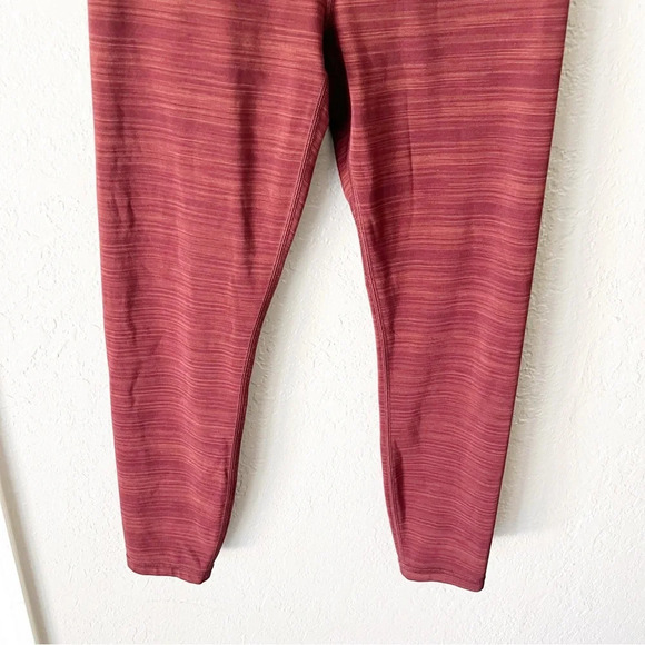 Athleta Leggings Women's Small Elation Textured 7/8 Tights Rust Orange Sporty - Picture 5 of 10